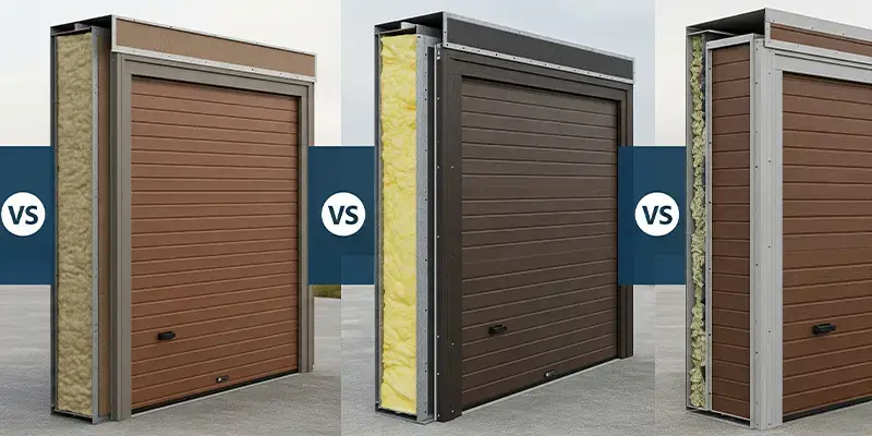 Insulated garage doors comparison with different insulation types - Supreme Garage Door Repair