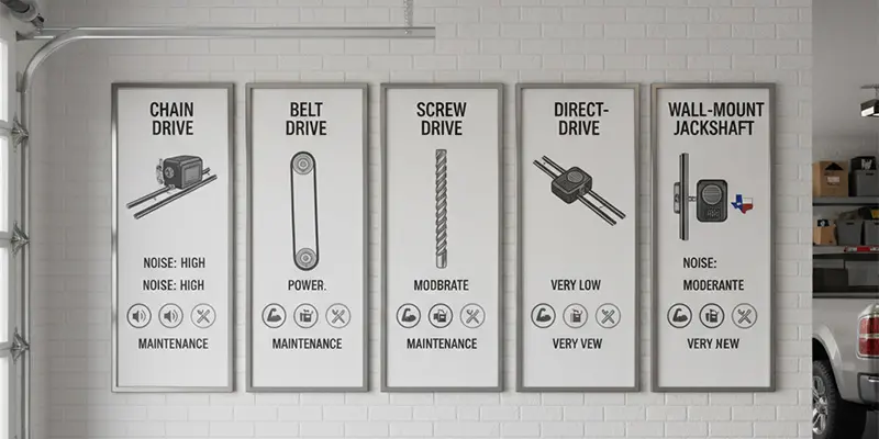 Chain vs Belt vs Screw vs Direct-Drive vs Wall-Mount: The Best Garage Door Opener for Your Home in 2025