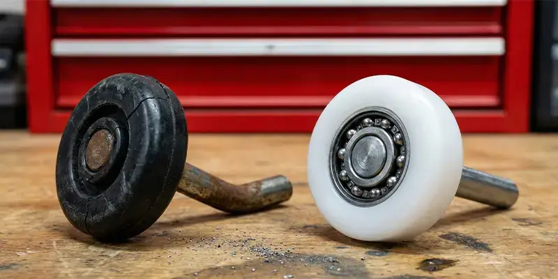 Garage Door Nylon Rollers Systems VS Sealed Bearing Rollers