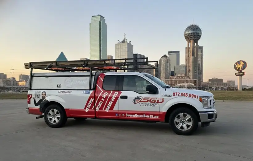 Fully stocked garage door service vehicles