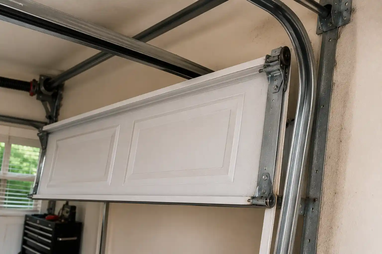 Garage door off track