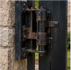 Broken gate hinge repair Dallas TX